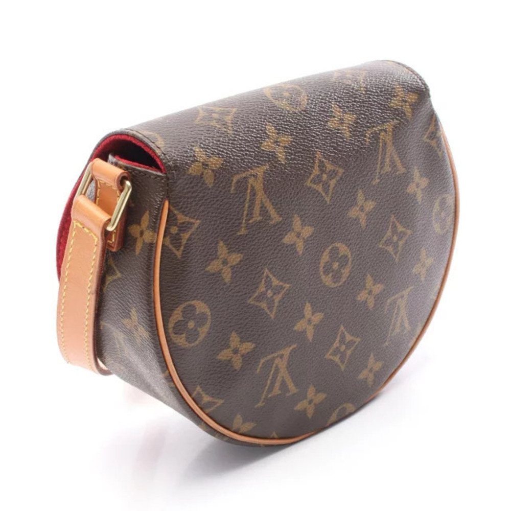 Louis Vuitton Leather Brown Monogram Tambourin Bag Canvas Shoulder
